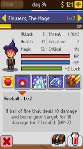 Knights of Pen and Paper Mage Stats