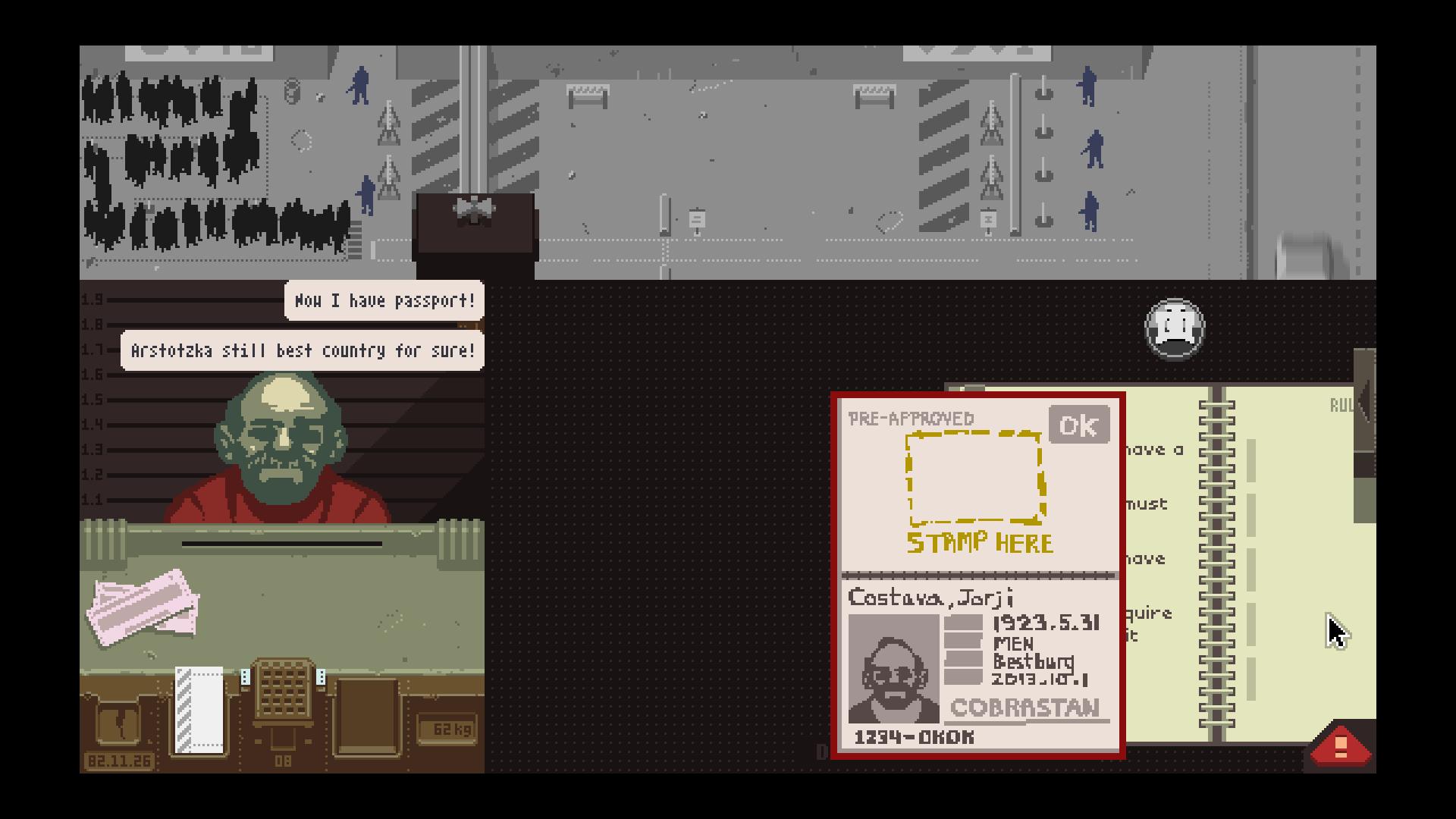 Papers, Please. | Admission Stamps