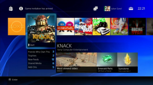 ps4 home screen